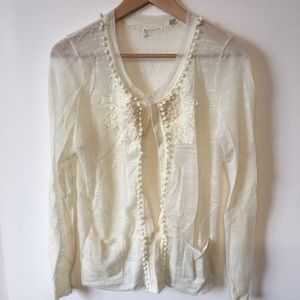 Knitted and Knotted for Anthropologie Sheer Cardi